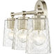 Ashli 3 Light 20 inch Modern Gold Vanity Light Wall Light